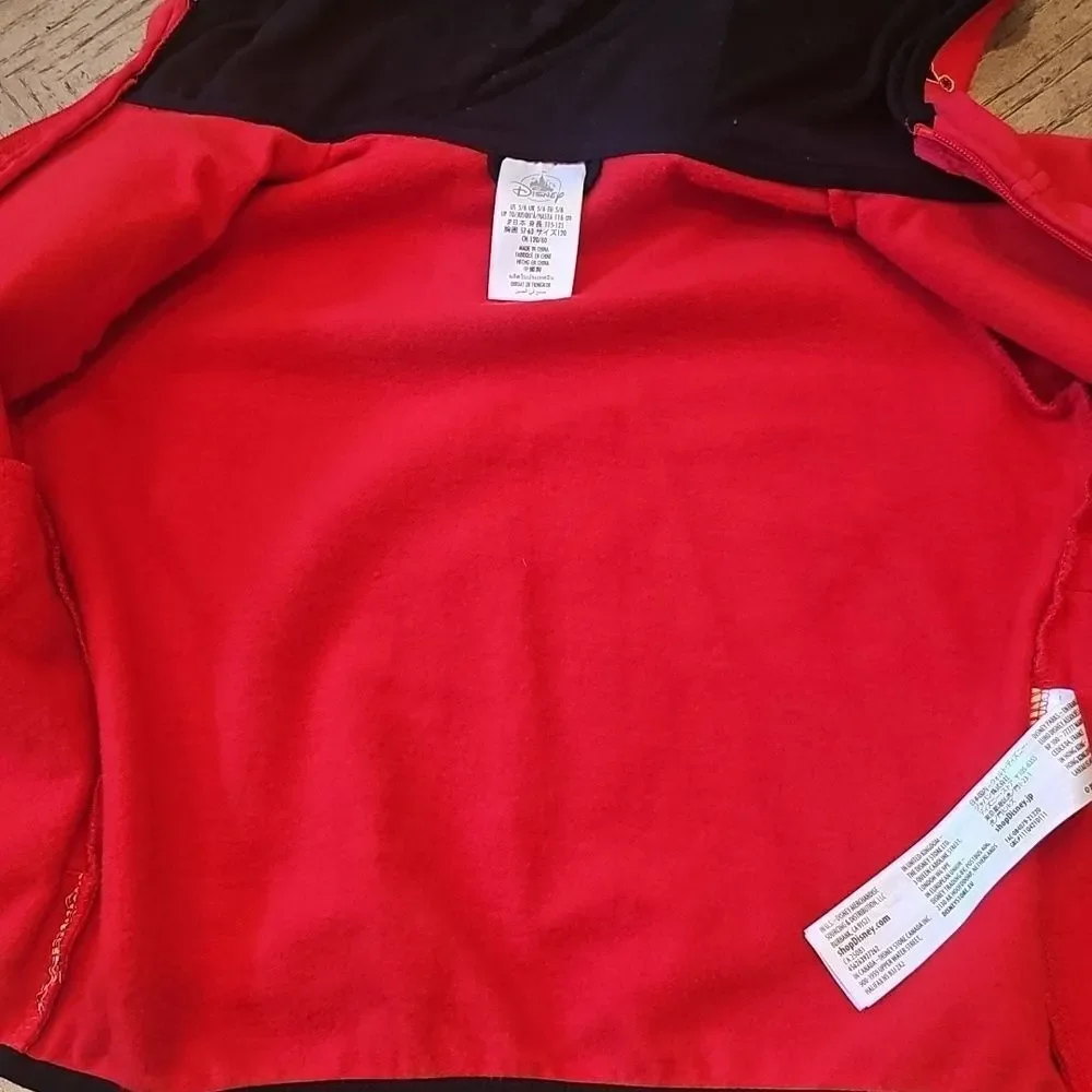 Disney Minnie Mouse Red Kids Hooded Jacket Size 5/6